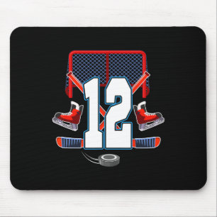 Tapis De Souris Thème de hockey sur glace pour garçon de 12 ans