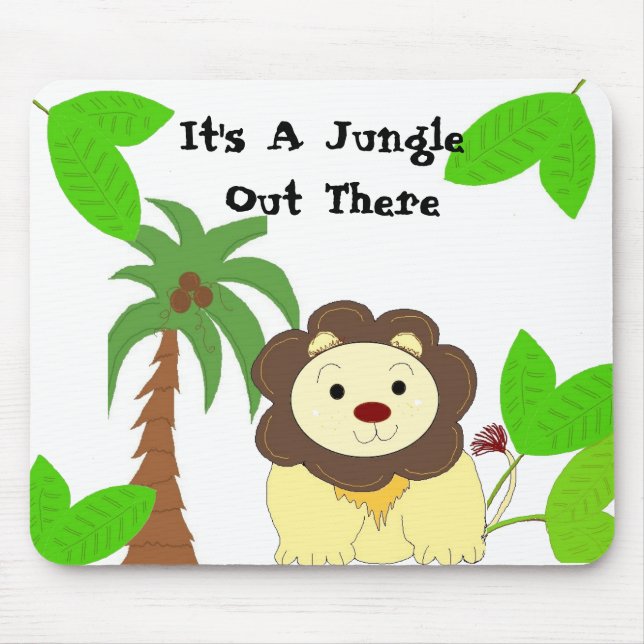 Tapis De Souris Thème de la jungle du lion cool (Devant)