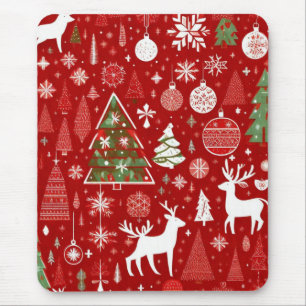 Tapis De Souris Thème de Noël Flambeaux de Noël