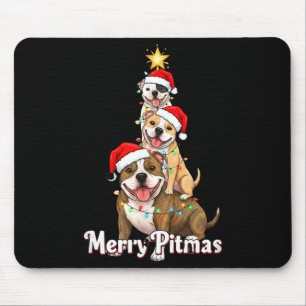 Tapis De Souris Thème de Noël Merry Tmas Tbull pour amoureux de ch