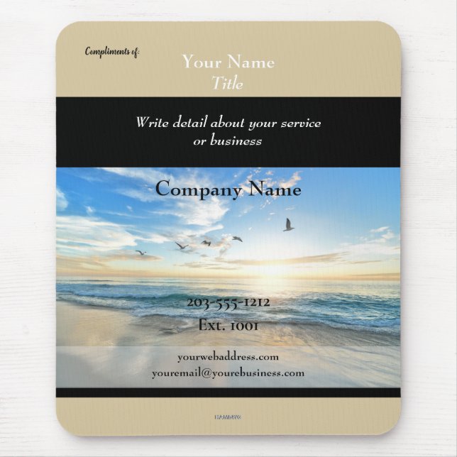 Tapis De Souris Thème de plage Promotionnel Mousepad HAMbyWG (Devant)