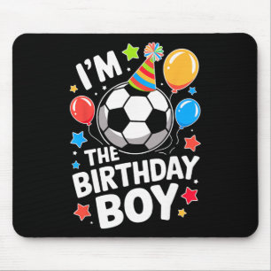 Tapis De Souris Thème de sport de garçon d'anniversaire de footbal