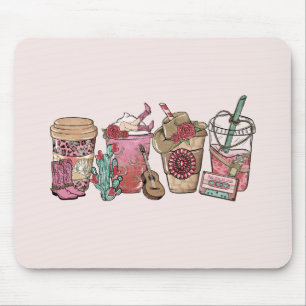 Tapis De Souris Thème du Café Lover Western Cowboy