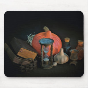 Tapis De Souris Thème Halloween avec un sablier vintage
