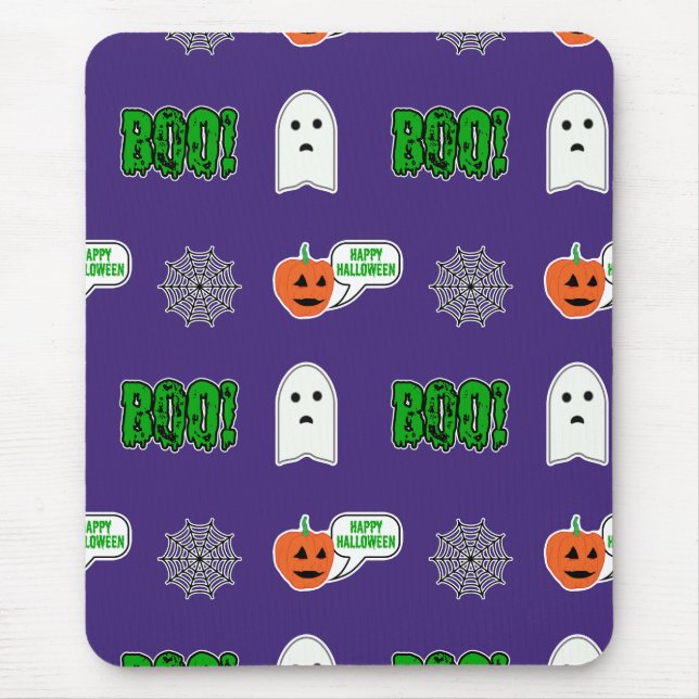 Tapis De Souris Thème Halloween éffrayant (Devant)