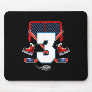 Tapis De Souris Thème Hockey sur Glace pour Garçon de 3 ans Fête d