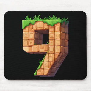 Tapis De Souris Thème Pixel de 9e anniversaire amusant pour joueur