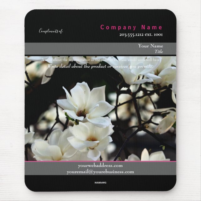 Tapis De Souris Thème Promo Mousepad Magnolia - HAMbyWG (Devant)