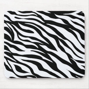 Tapis De Souris Thème Safari Noir et Blanc Impression Animale Zèbr