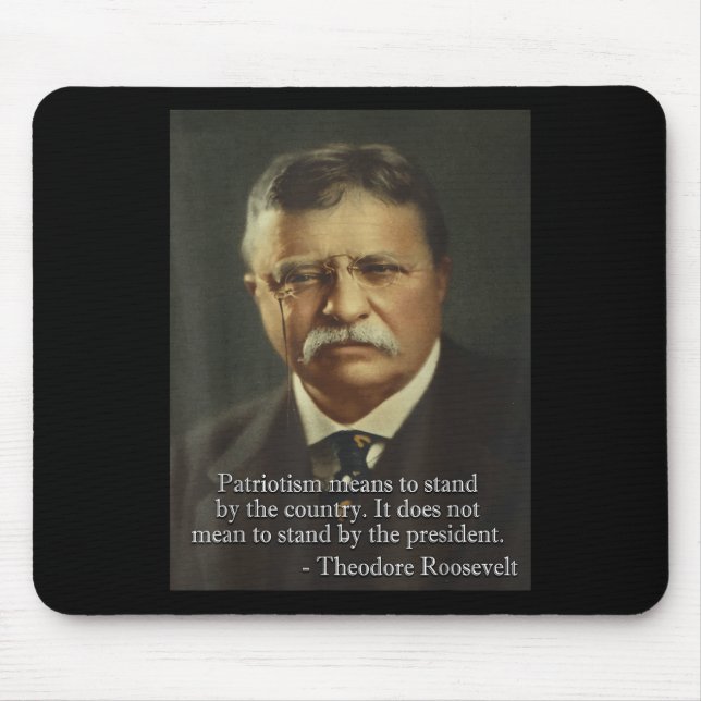 Tapis De Souris Theodore Teddy Roosevelt Mème _ Anti Trump Tee (Devant)