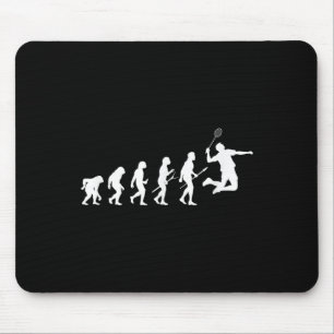 Tapis De Souris Théorie de l'évolution drôle de joueur de badminto