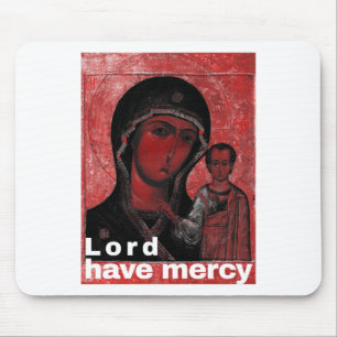 Tapis De Souris Theotokos Icône Seigneur Ayez Pitié Autocollant 