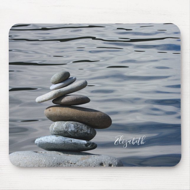 Tapis De Souris Thérapeute Pierres Zen, Mer (Devant)