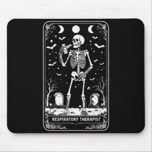 Tapis De Souris Thérapeute respiratoire Halloween Carte Tarot Pulm