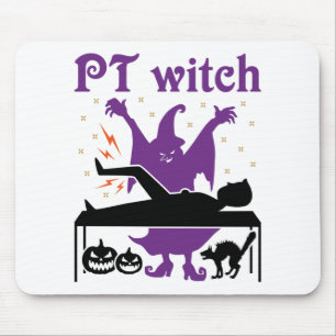 Tapis De Souris Thérapie physique Halloween PT Witch