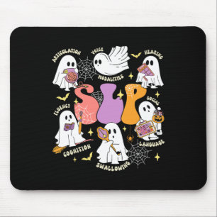 Tapis De Souris Thérapie vocale Éffrayante Slp Halloween mignon fa
