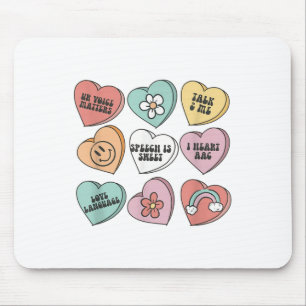 Tapis De Souris Thérapie vocale rétro pour femmes Valentine Coeur 