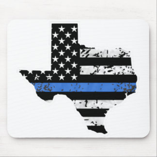 Tapis De Souris Thin blue line flag Texas