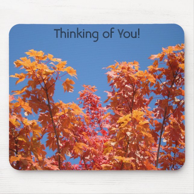 Tapis de souris Thinking of You ! feuilles d'arbre (Devant)