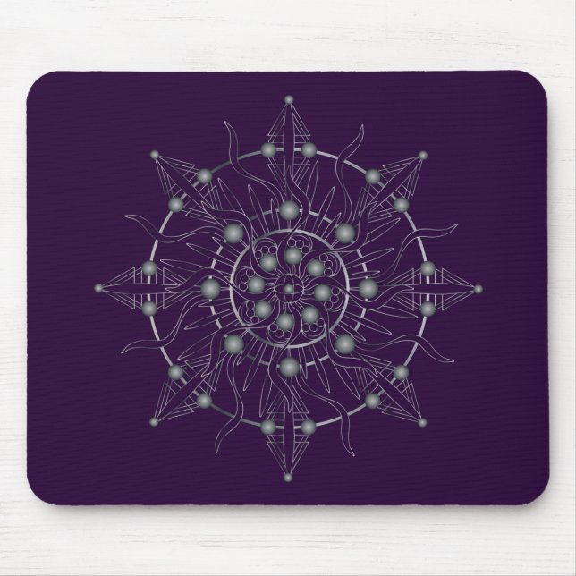 Tapis De Souris Third Eye Chakra Full Shadow Mandala Mouse Pad (Devant)