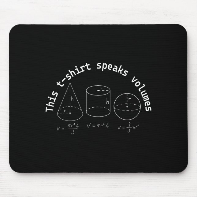 Tapis De Souris This Speaks Volumes Funny Maths Science Geeky Pun  (Devant)