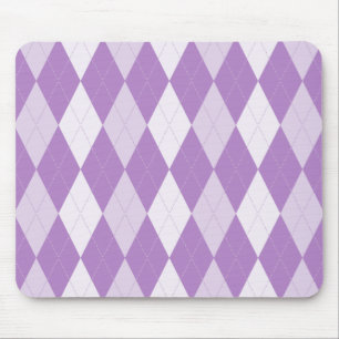 Tapis De Souris Thistle Purple Argyle Pale Violet Small Diamond
