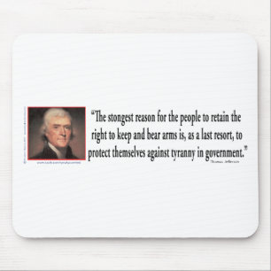 Tapis De Souris Thomas Jefferson On Gun Control