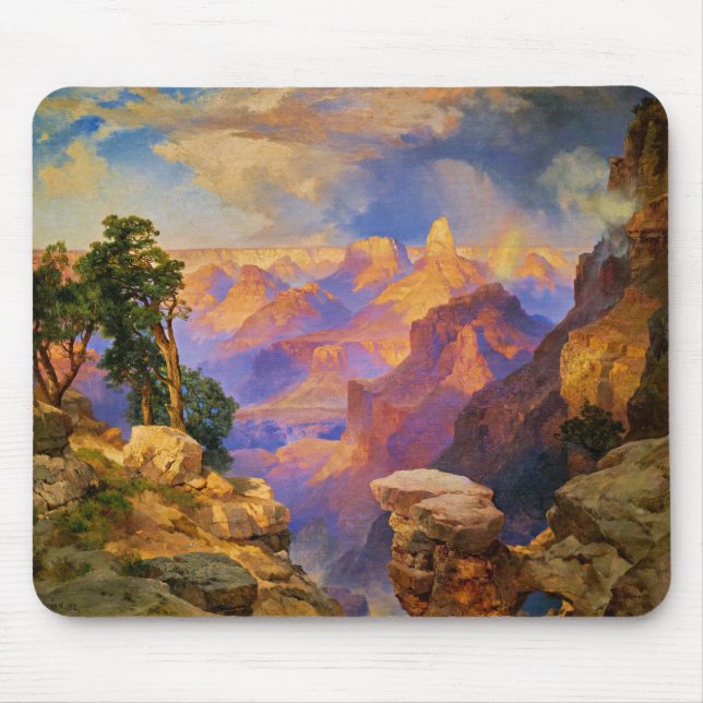 Tapis De Souris Thomas Moran art, Grand Canyon with Rainbow (Devant)