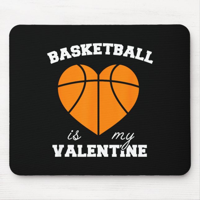 Tapis De Souris Threadrock Basketball Is My Valentine - Women's Un (Devant)