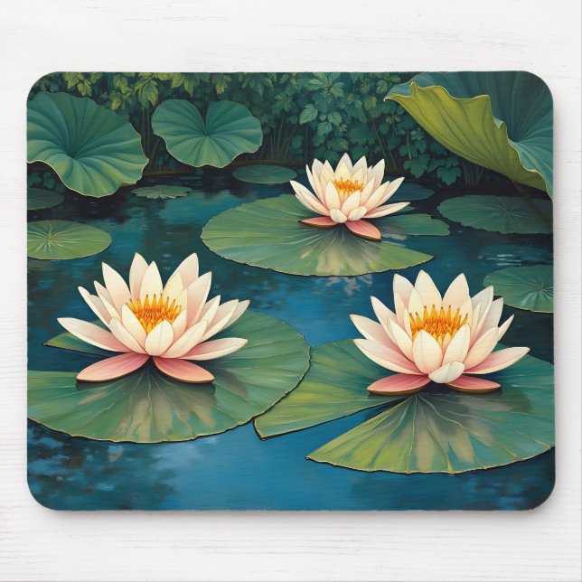 Tapis De Souris Three Waterlilies (Devant)