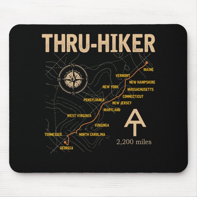 Tapis De Souris Thruh Hiker Appalachian Trail Randonnée (Devant)