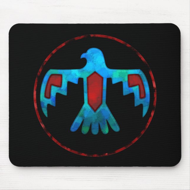 Tapis De Souris Thunderbird rouge et bleu Mousepad (Devant)