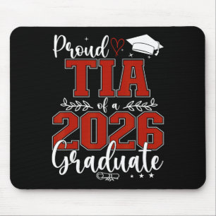 Tapis De Souris Tia fière d'un diplômé de la promotion 2026 fin d'