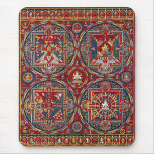 Tapis De Souris Tibétain quatre Mandalas de la série Vajravali