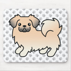 Tapis De Souris Tibétain Spaniel Chien de Dessin Animé & Pattes Cr