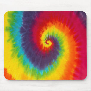 Tapis De Souris Tie-Dye Arc-en-Ciel Coloré Groovy Cool