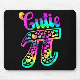 Tapis De Souris Tie Dye Drôle Cutie Pie 3,14 Pi Numéro Symbole Mat