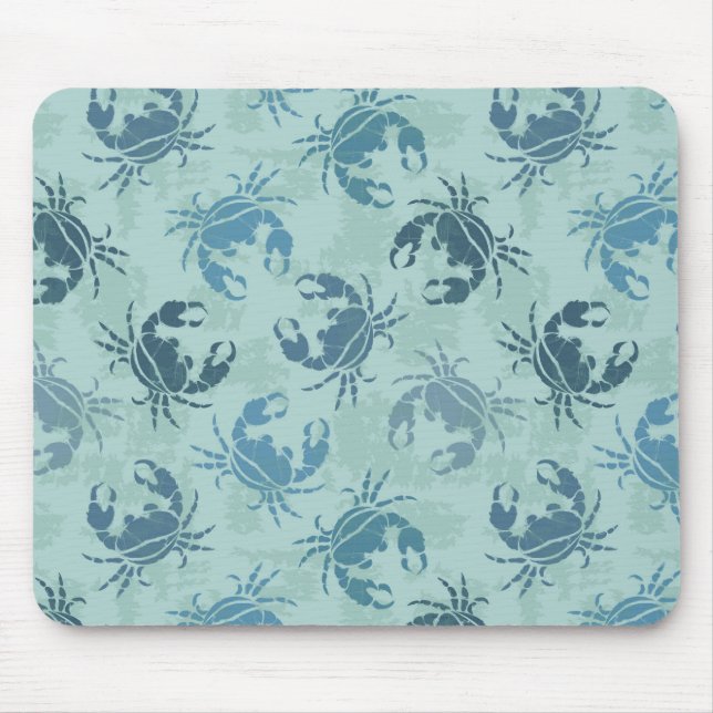 Tapis De Souris Tie Dye Motif De Crabes (Devant)