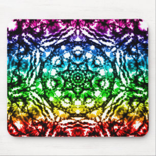Tapis De Souris Tiedye Mandala Étoile Arc-en-ciel
