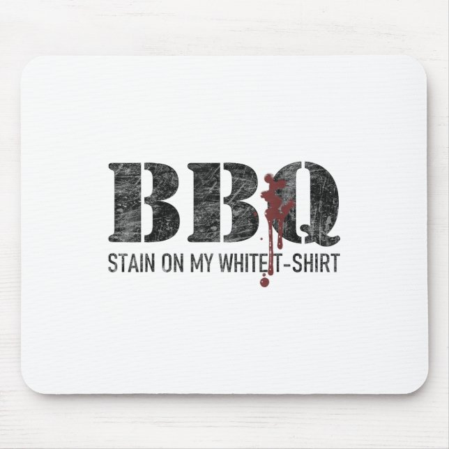 Tapis De Souris Tige Barbecue Sur Mon Blanc _3 (Devant)