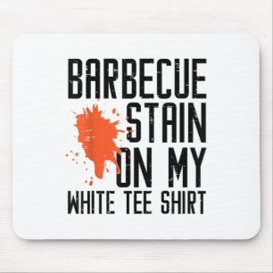 Tapis De Souris Tige Barbecue Sur Mon Tee Blanc Drôle Barbecue Via