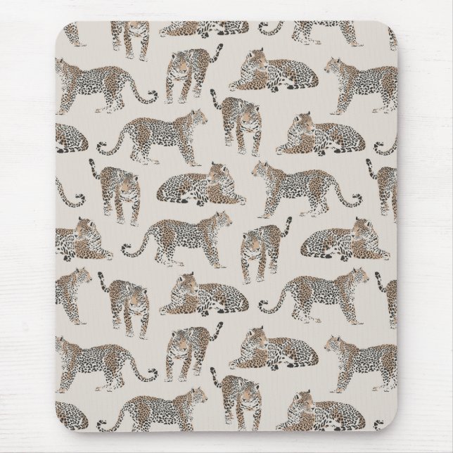 Tapis De Souris Tiger animal rose moderne (Devant)