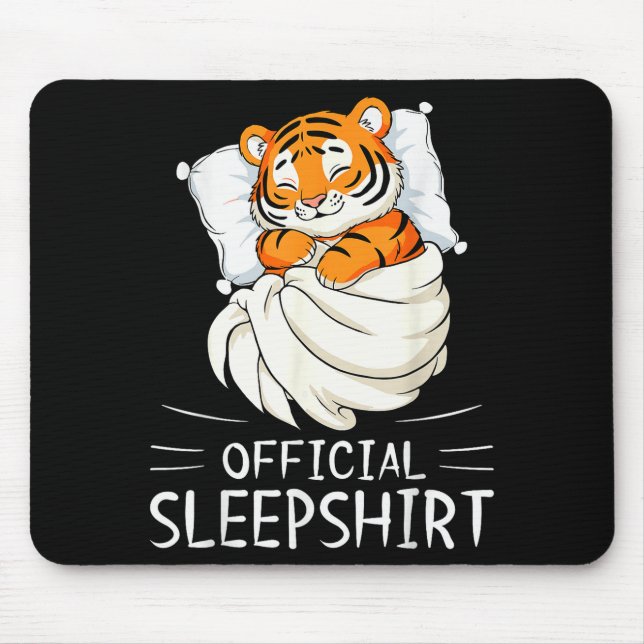 Tapis De Souris Tiger Animal Sleepshirt Pajamas Nightgown  (Devant)