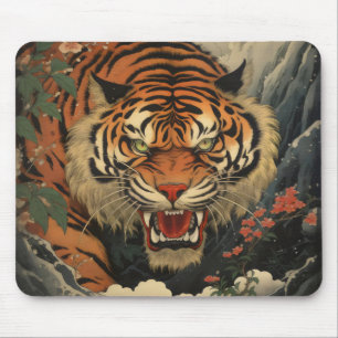Tapis De Souris Tiger asiatique traditionnel