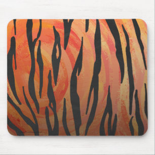 Tapis De Souris Tiger chaud orange et noir
