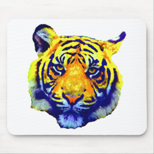 Tapis De Souris Tiger Eyes Pop Art