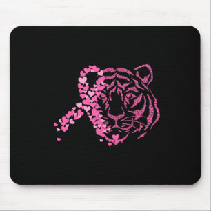 Tapis De Souris Tiger rose Ruban Brebis Sensibilisation au cancer