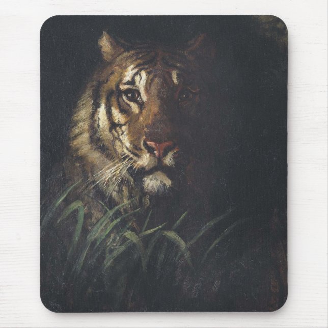 Tapis De Souris Tiger's Head (par Abott Handerson Thayer) (Devant)