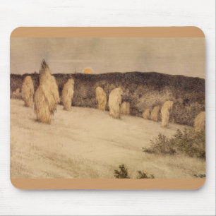 Tapis De Souris Tiges de grain dans le clair de lune