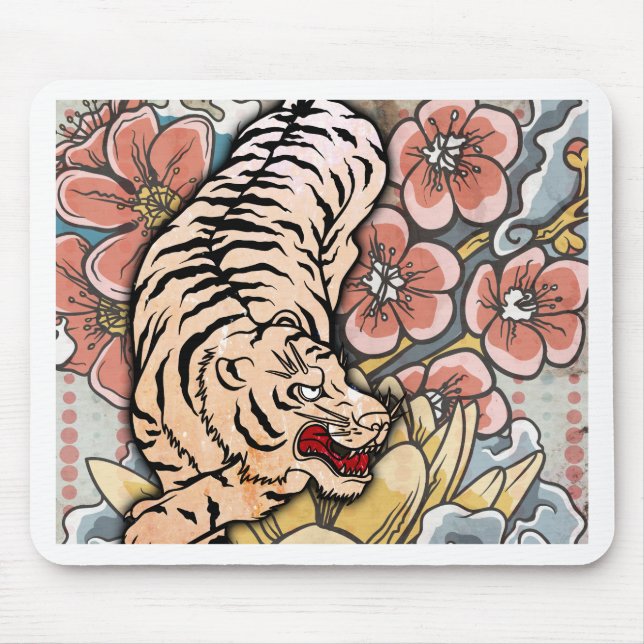 Tapis De Souris Tigre blanc (Devant)